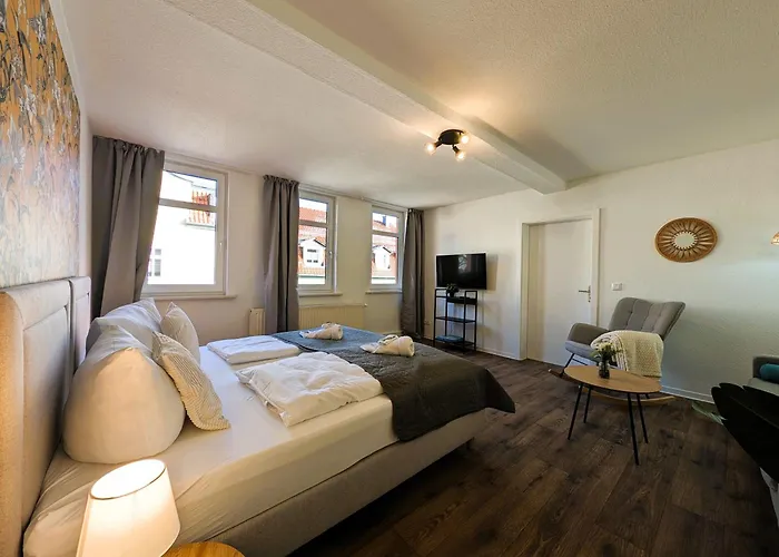 Апартаменты Bohnapartments - Topfmarkt Xxl - Neu In Zentrumslage, Vollausstattung, Wlan, Parkplaetze